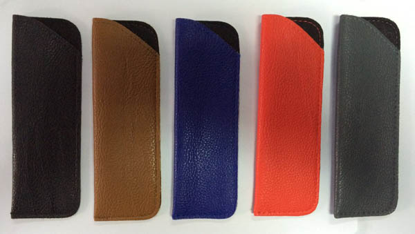 Bolsa de cuero de los vidrios de lectura del modelo de la serpiente con la escritura de la etiqueta F24-4 Bolsa de cuero de los vidrios de lectura del modelo de la serpiente con la escritura de la etiqueta F24-4