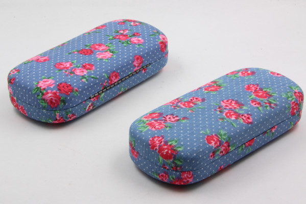 Gafas de sol case-2 del metal del dril de algodón I6402 Gafas de sol case-2 del metal del dril de algodón I6402